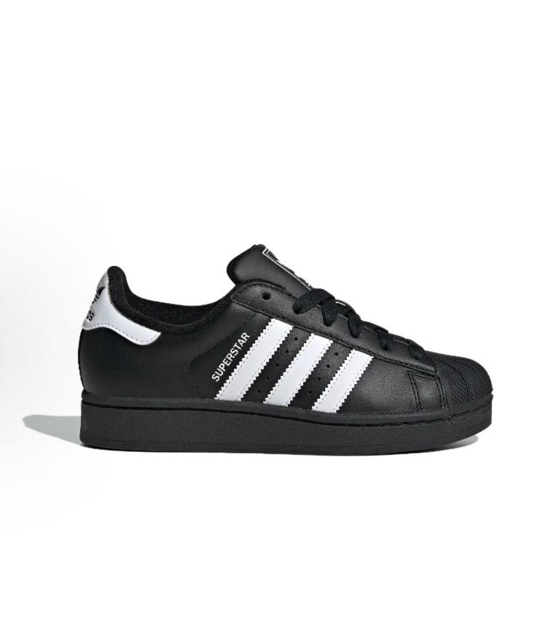 ADIDAS Черные кожаные низкие кроссовки / кеды, фото 6