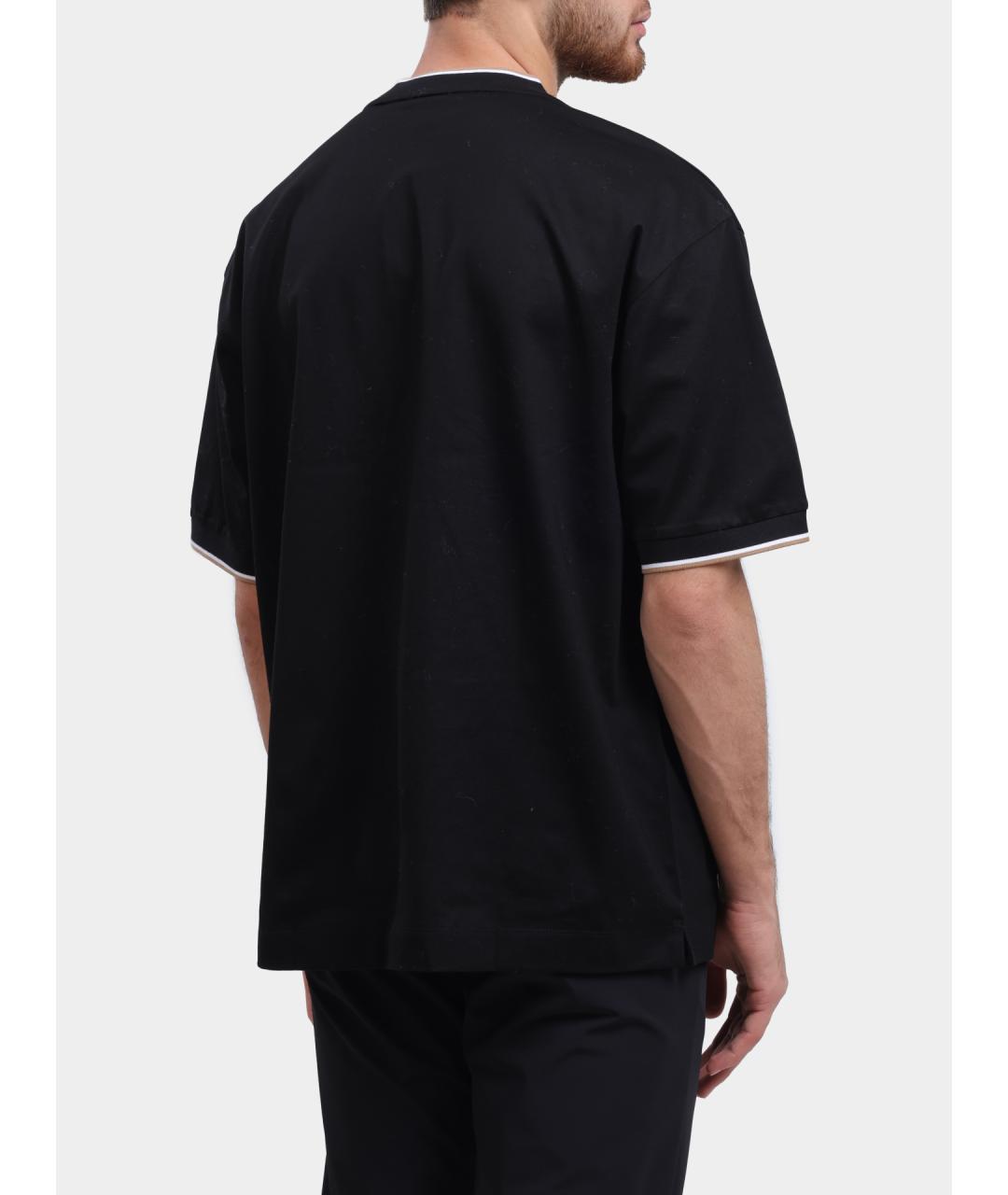 HUGO BOSS Черная хлопковая футболка, фото 5