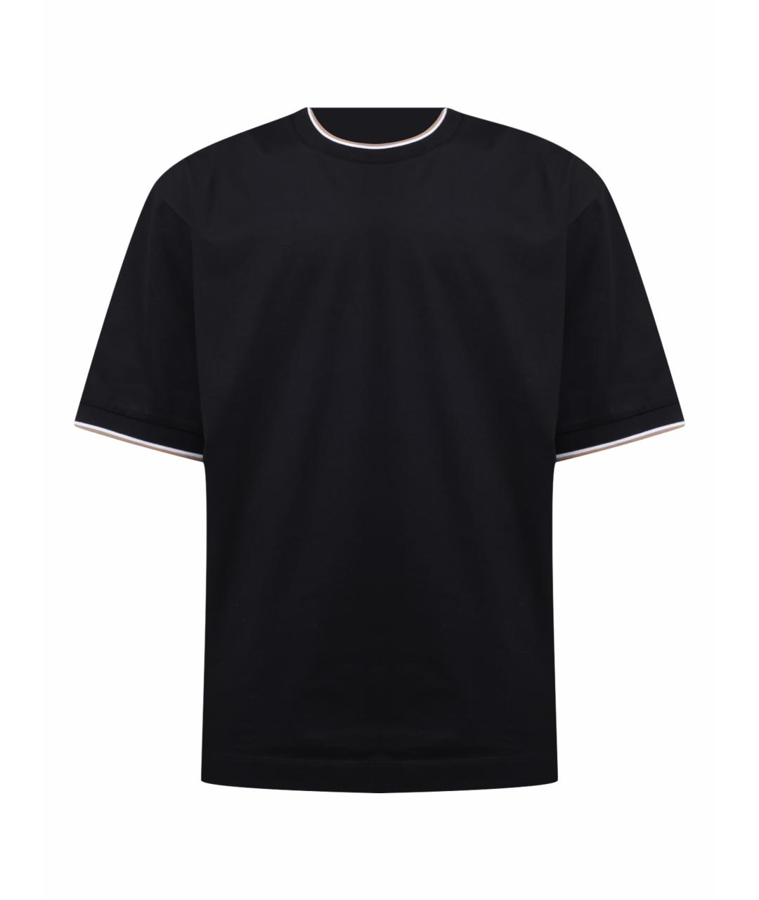 HUGO BOSS Черная хлопковая футболка, фото 1