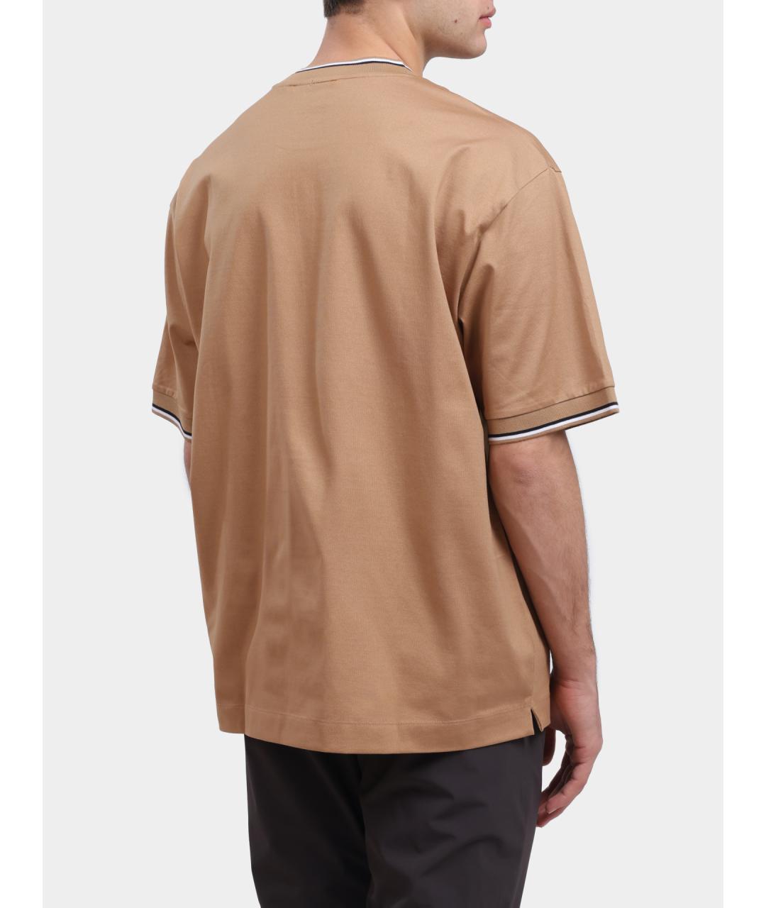 HUGO BOSS Бежевая хлопковая футболка, фото 6