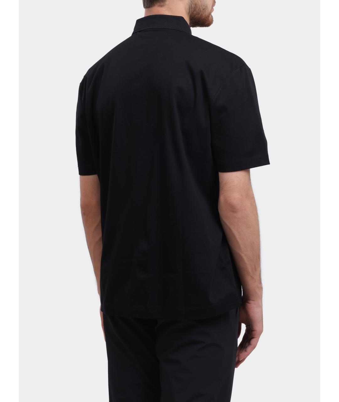 HUGO BOSS Черное хлопковое поло с коротким рукавом, фото 5