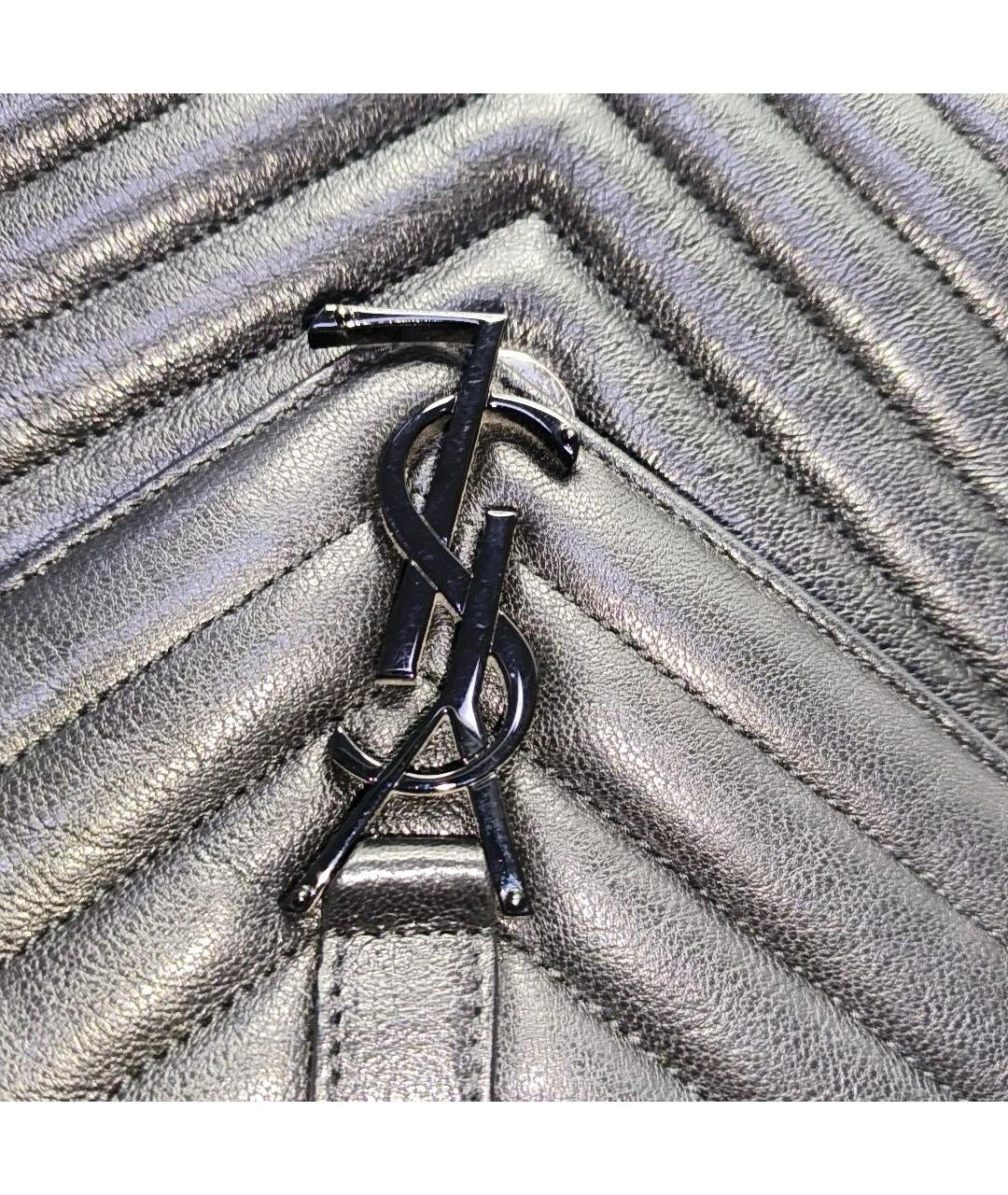 SAINT LAURENT Черная кожаная сумка через плечо, фото 8