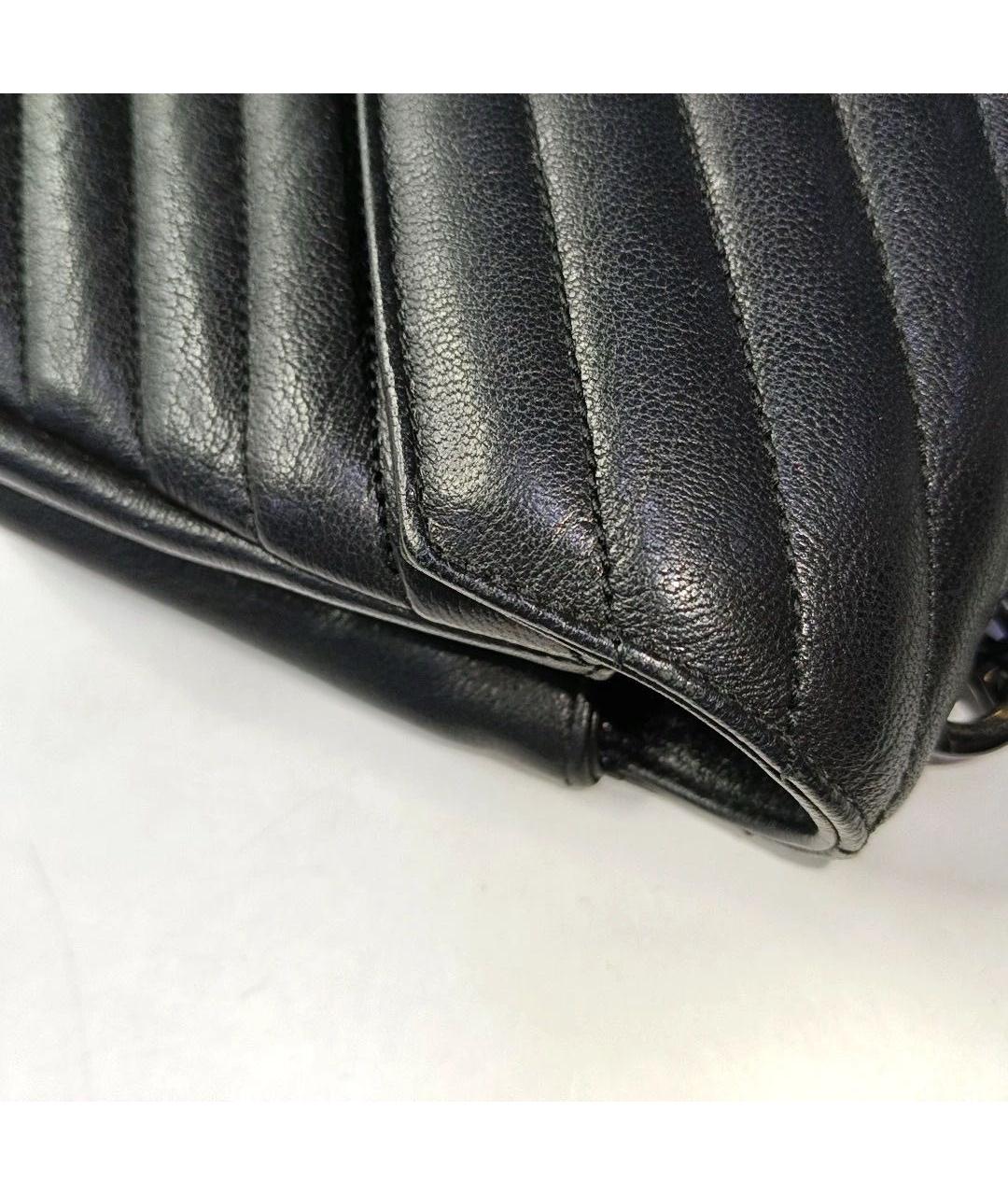 SAINT LAURENT Черная кожаная сумка через плечо, фото 7