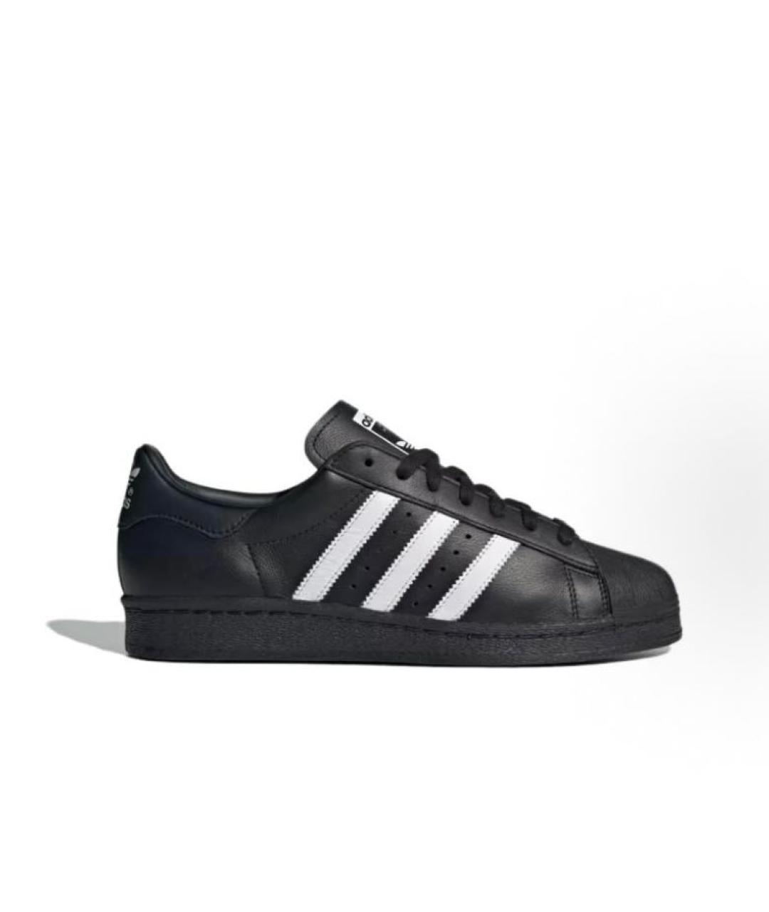 ADIDAS Черные кожаные низкие кроссовки / кеды, фото 7