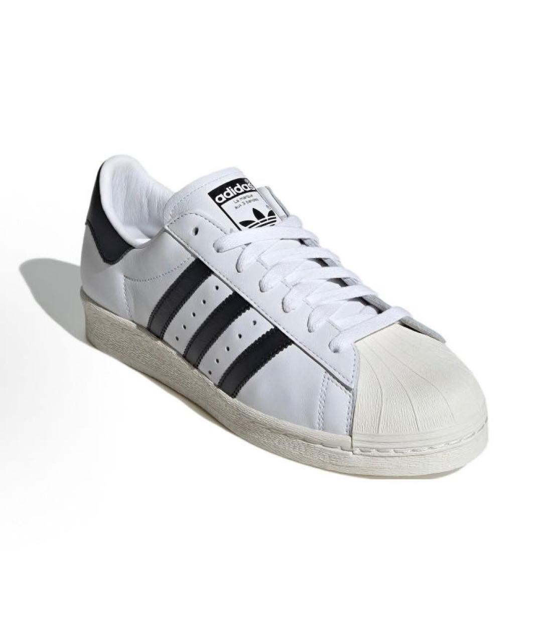 ADIDAS Белые кожаные низкие кроссовки / кеды, фото 3