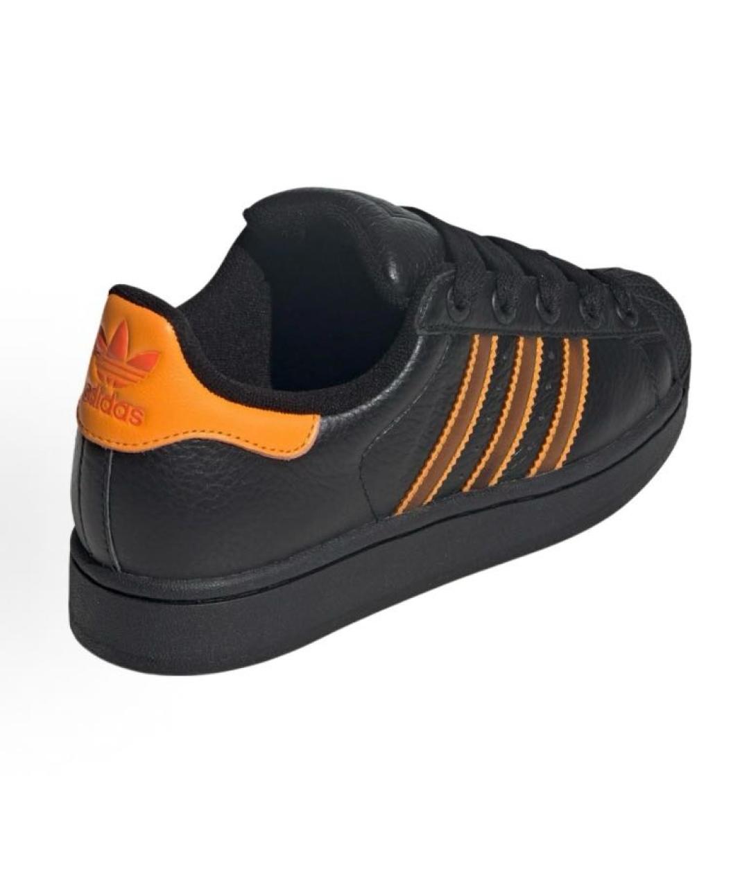 ADIDAS Черные кожаные низкие кроссовки / кеды, фото 4