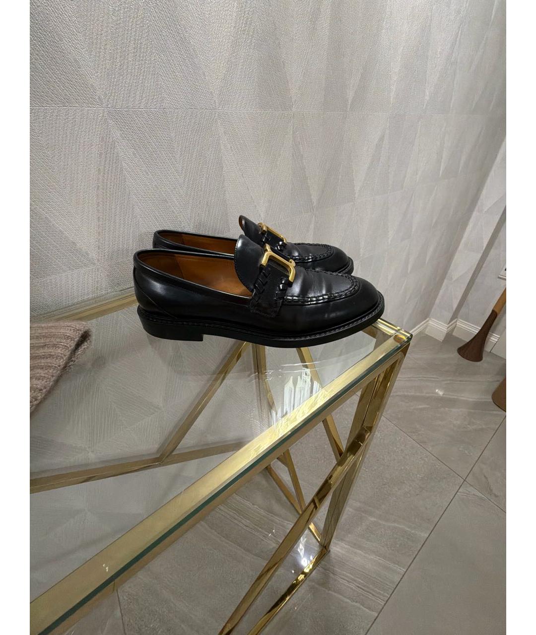 CHLOE Черные кожаные лоферы, фото 5