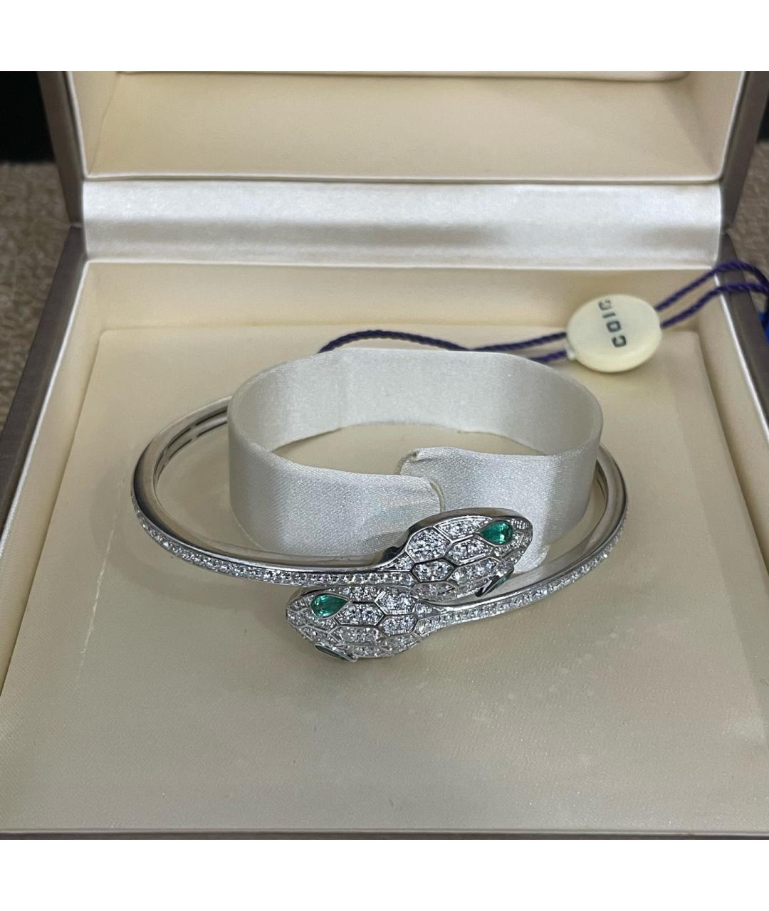 BVLGARI Серебрянный браслет из белого золота, фото 4