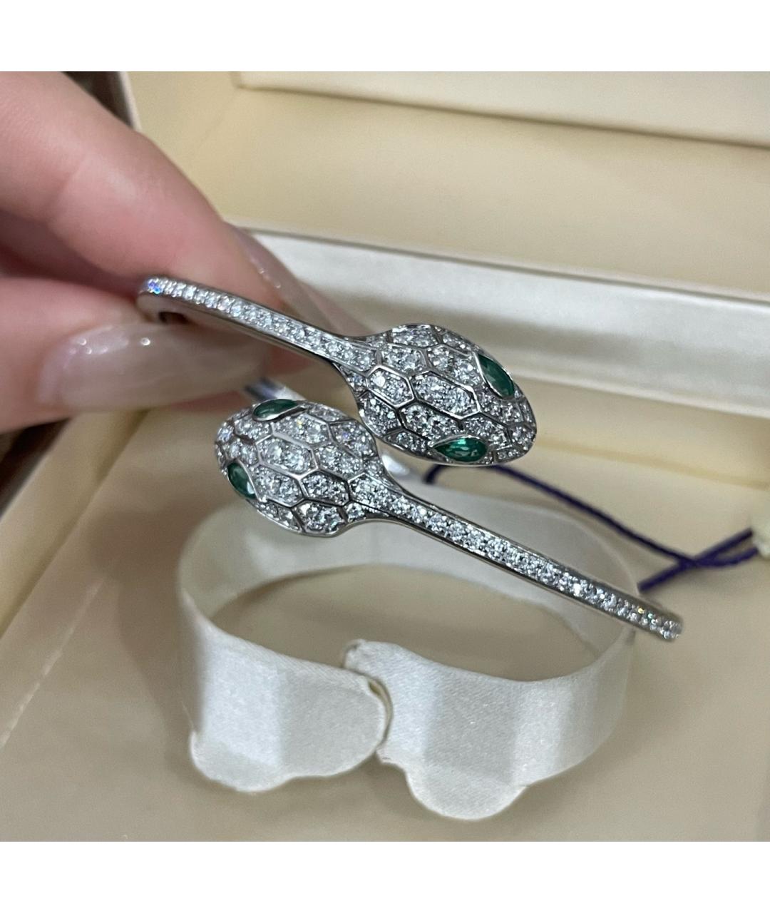 BVLGARI Серебрянный браслет из белого золота, фото 9