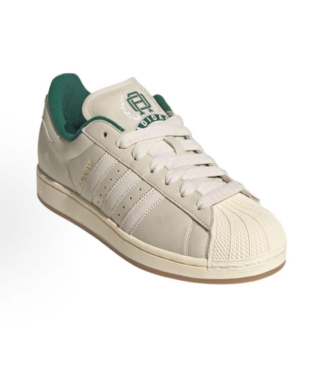 ADIDAS Бежевые кожаные низкие кроссовки / кеды, фото 2