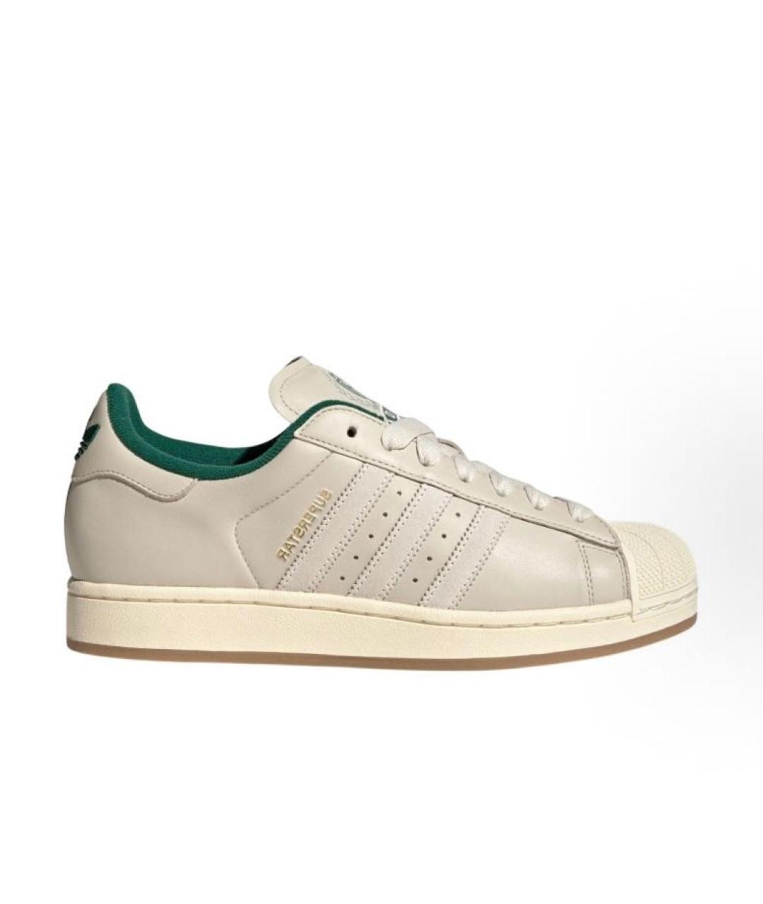 ADIDAS Бежевые кожаные низкие кроссовки / кеды, фото 5