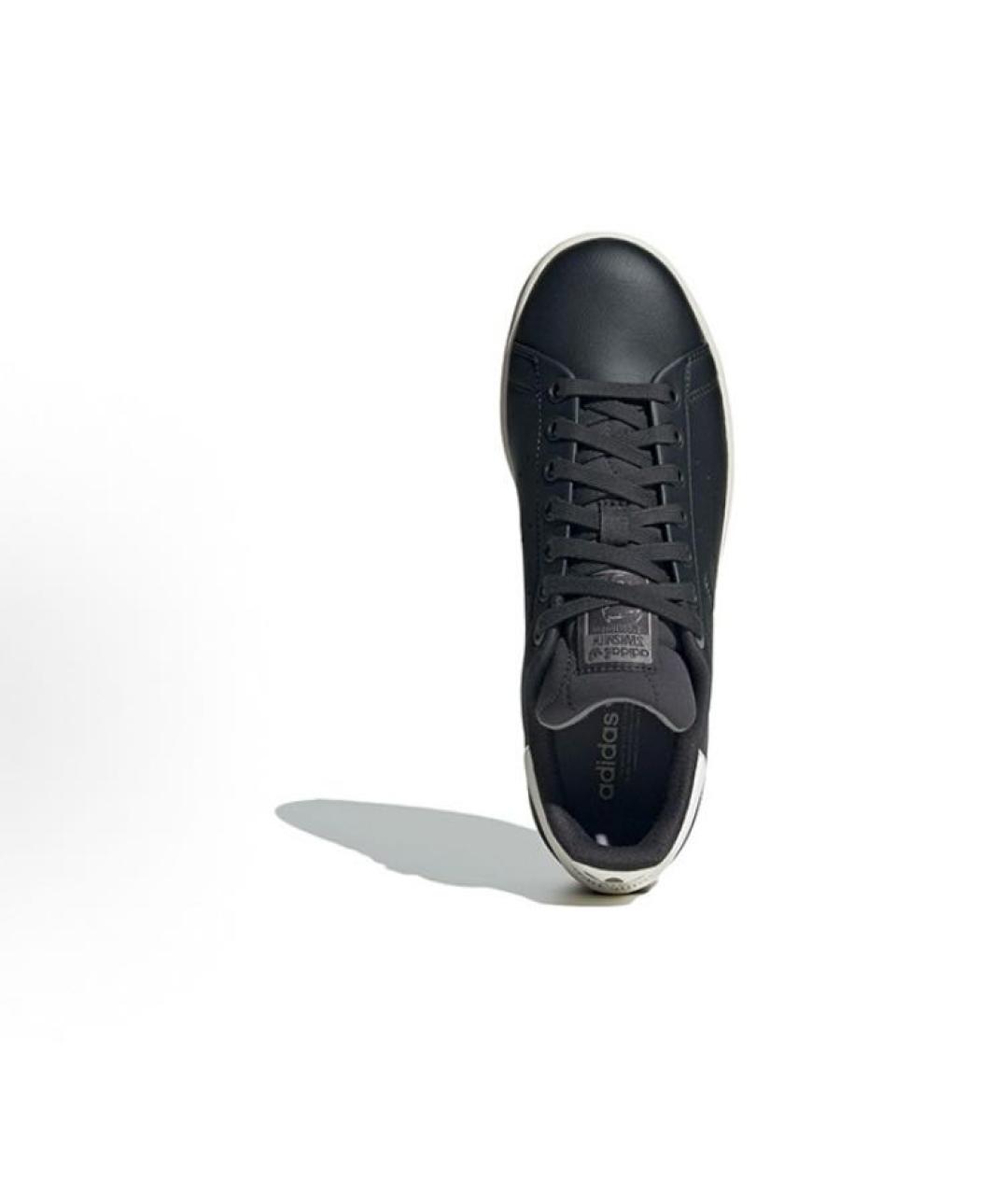 ADIDAS Черные кожаные низкие кроссовки / кеды, фото 5