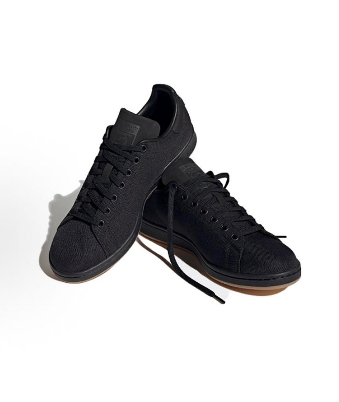 ADIDAS Черные текстильные низкие кроссовки / кеды, фото 3