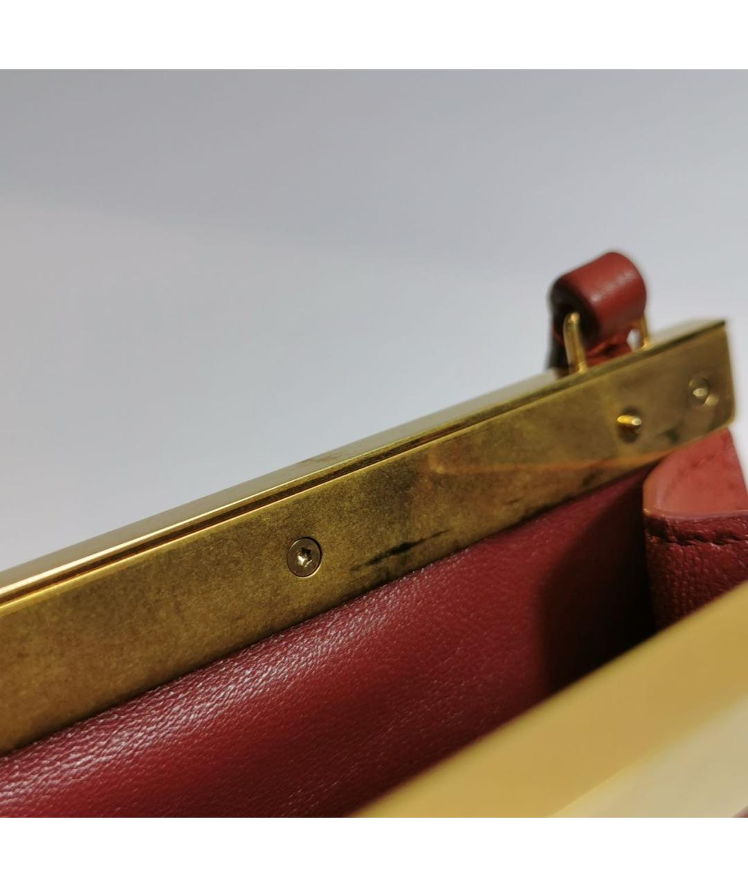 CELINE Красная кожаная сумка через плечо, фото 7