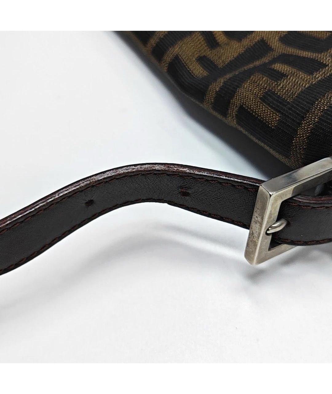 FENDI Коричневая тканевая сумка через плечо, фото 7