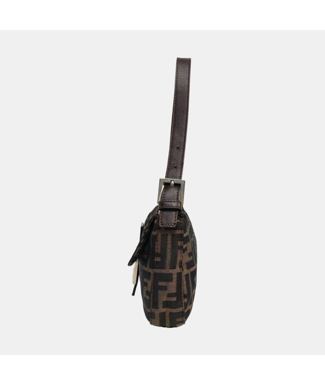 FENDI Коричневая тканевая сумка через плечо, фото 2