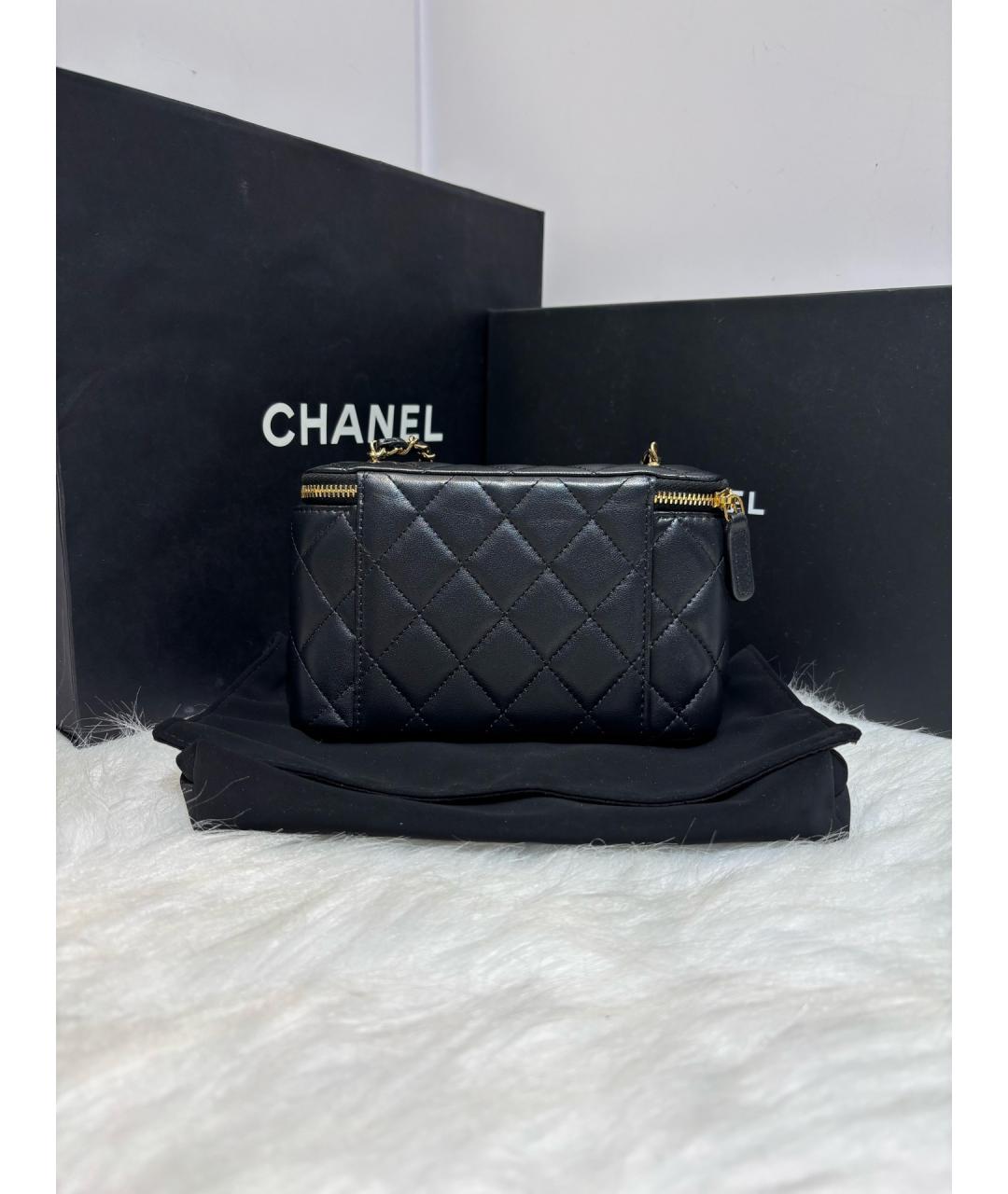 CHANEL Черная кожаная сумка через плечо, фото 2