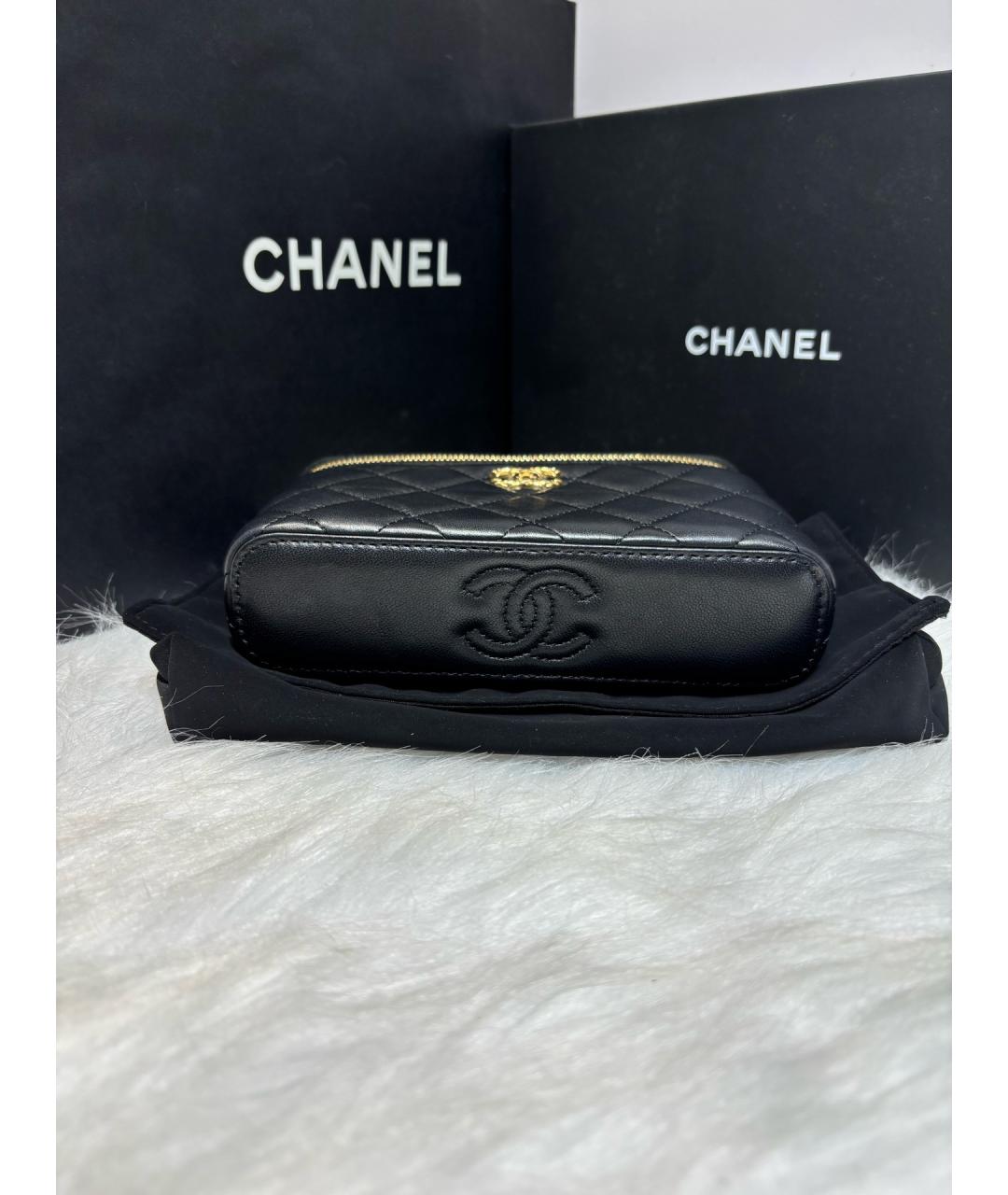 CHANEL Черная кожаная сумка через плечо, фото 5