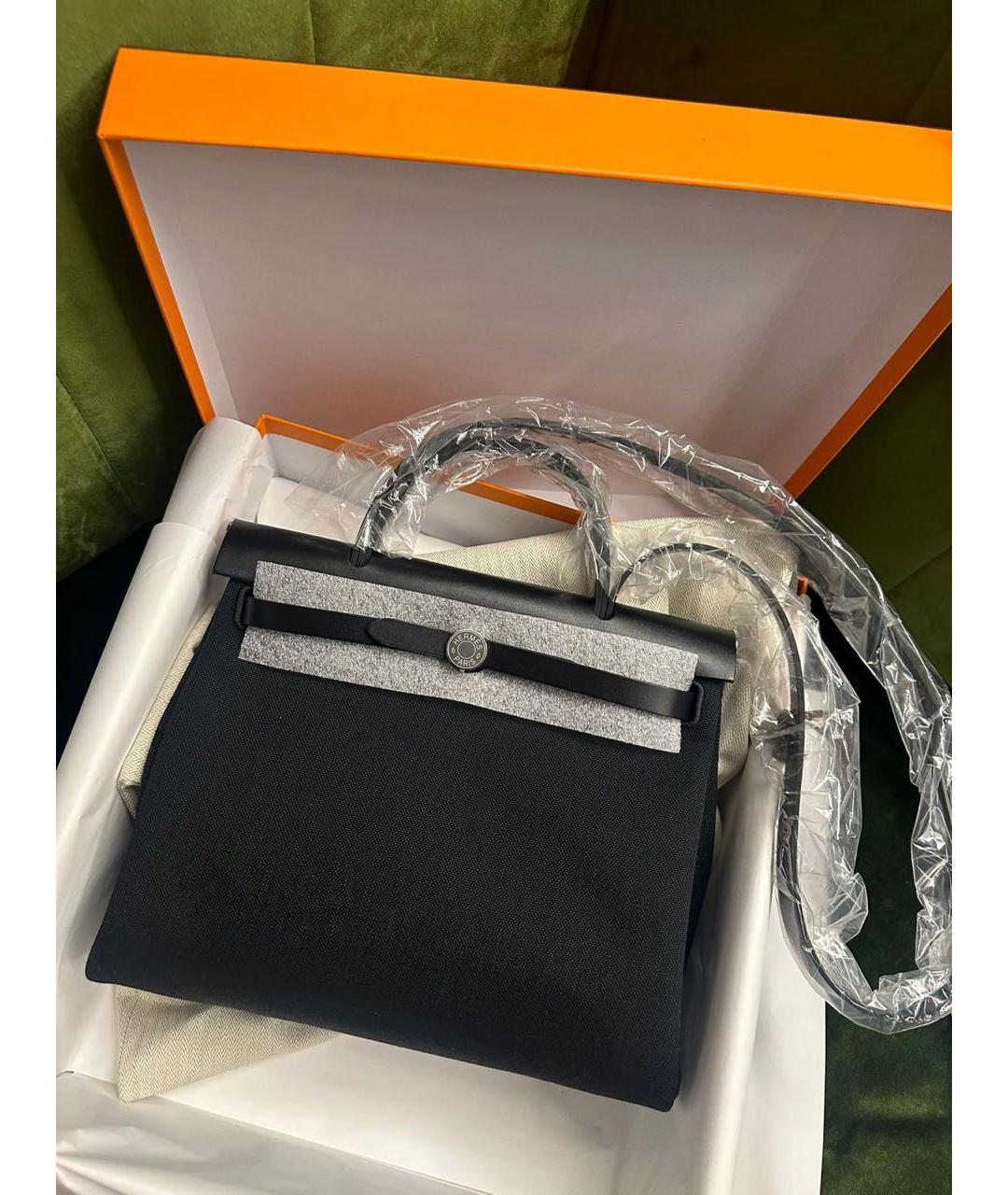 HERMES Черная тканевая сумка через плечо, фото 2