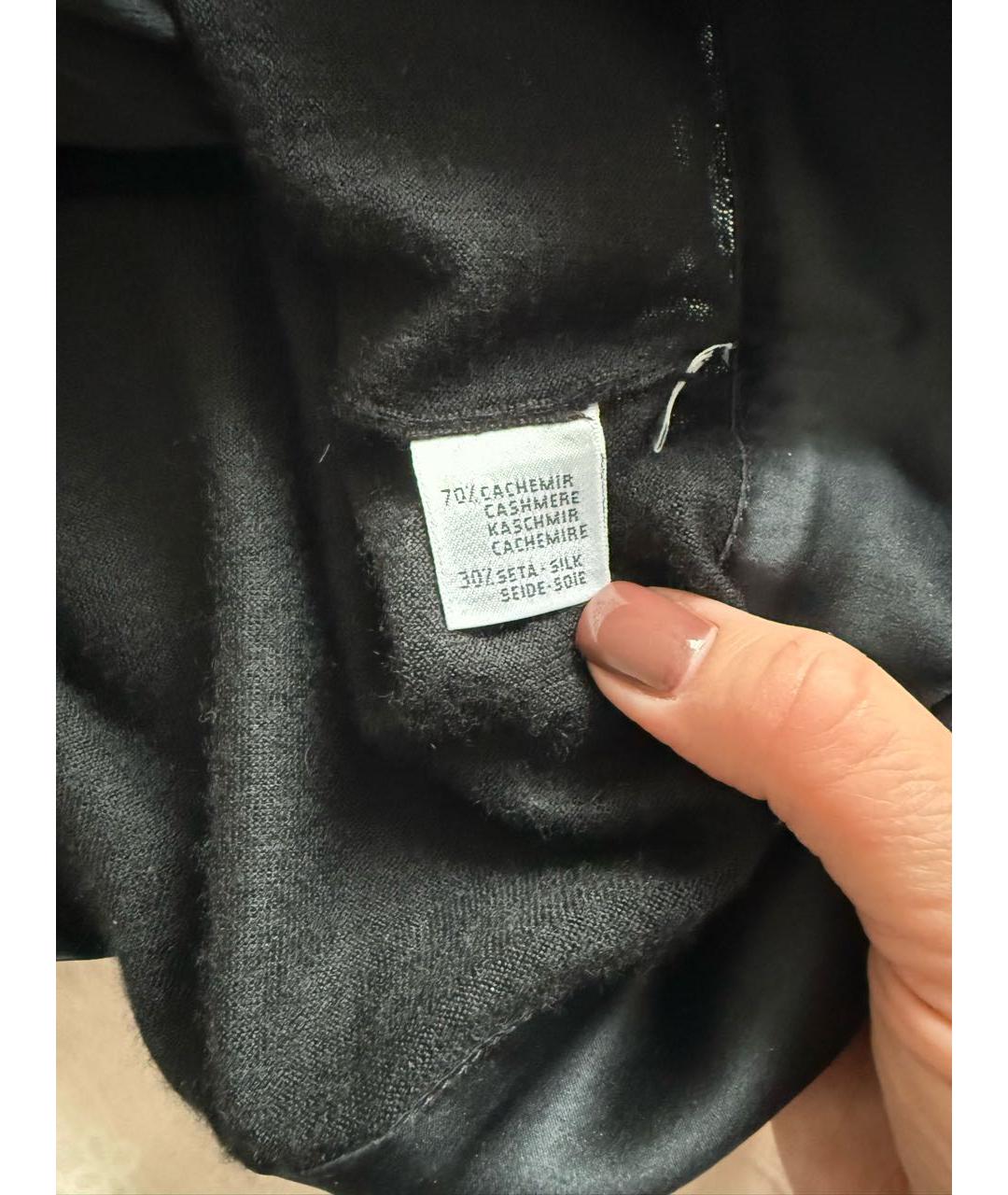 FABIANA FILIPPI Черное кашемировое коктейльное платье, фото 4