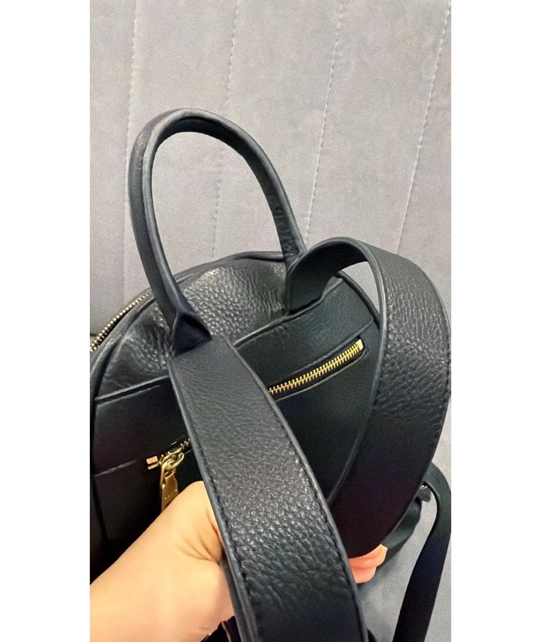 LOVE MOSCHINO Черный кожаный рюкзак, фото 8