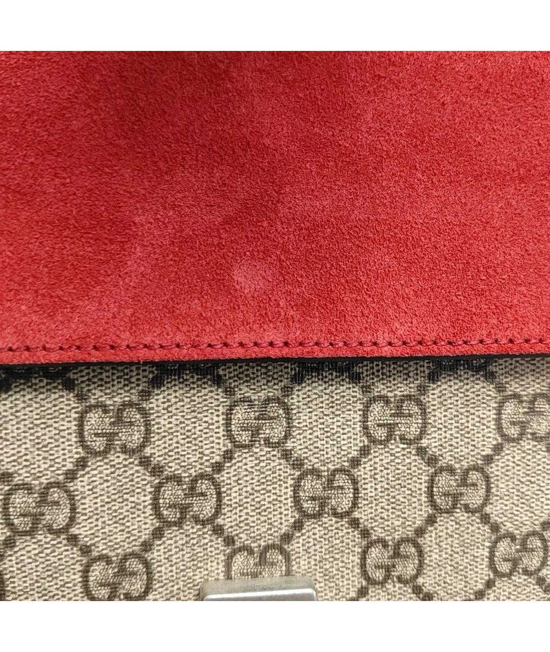 GUCCI Красная замшевая сумка через плечо, фото 6