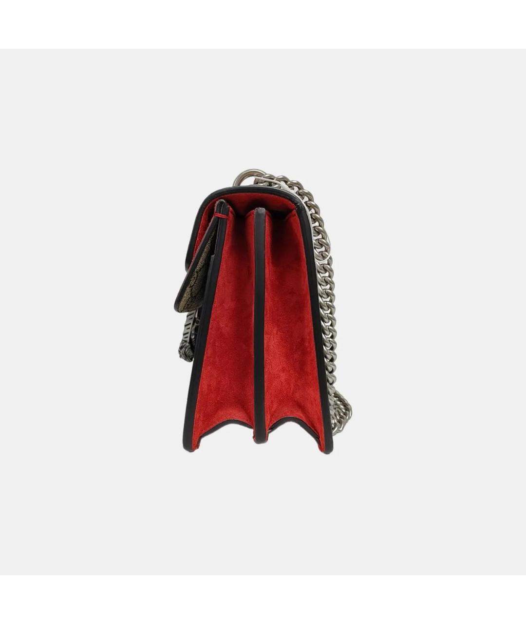 GUCCI Красная замшевая сумка через плечо, фото 2
