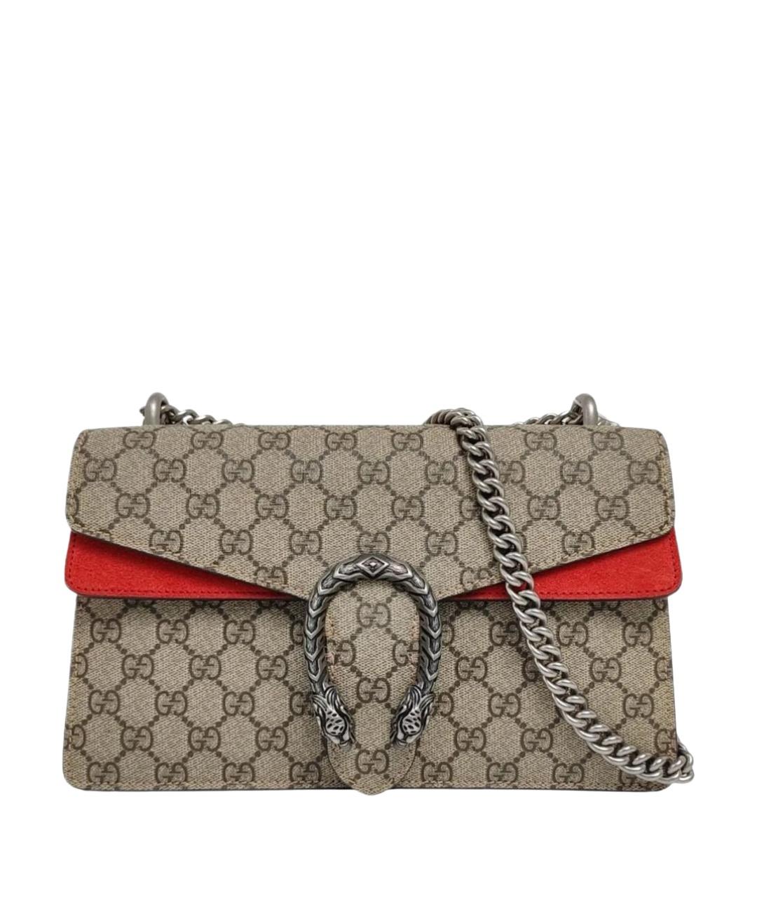 GUCCI Красная замшевая сумка через плечо, фото 1