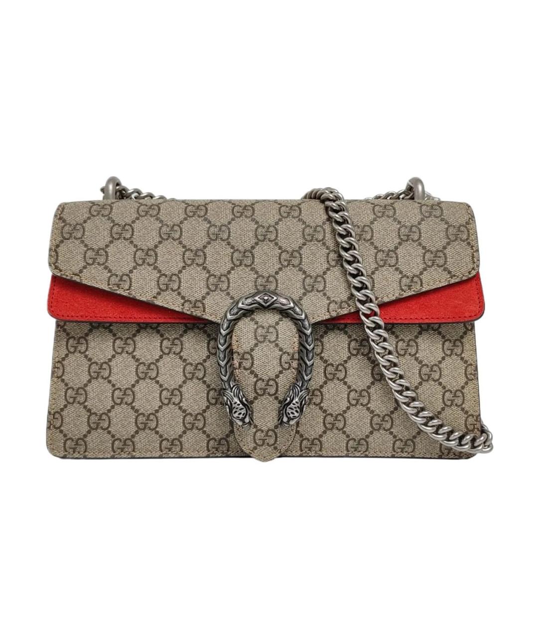 GUCCI Красная замшевая сумка через плечо, фото 9