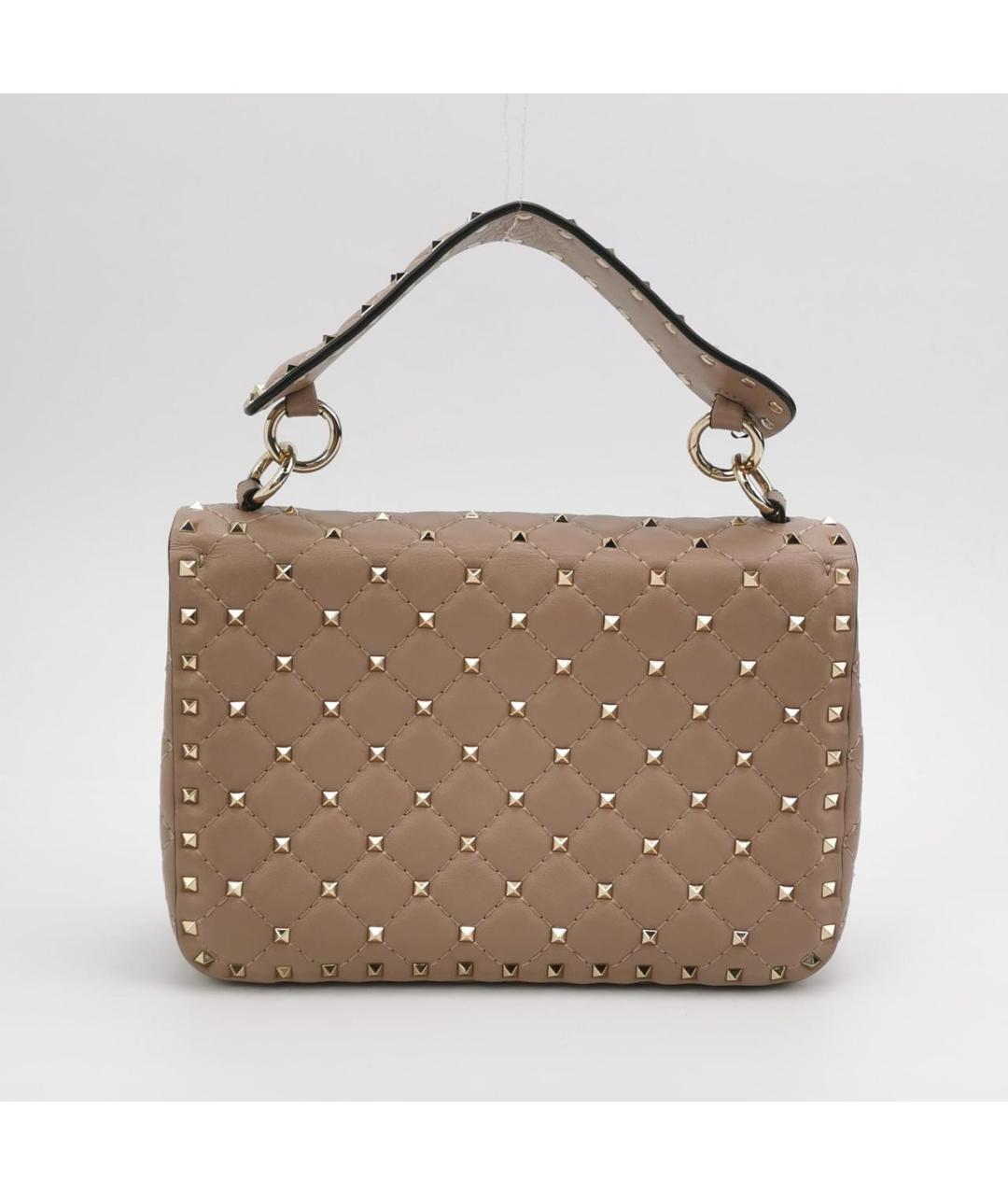VALENTINO Бежевая кожаная сумка через плечо, фото 3