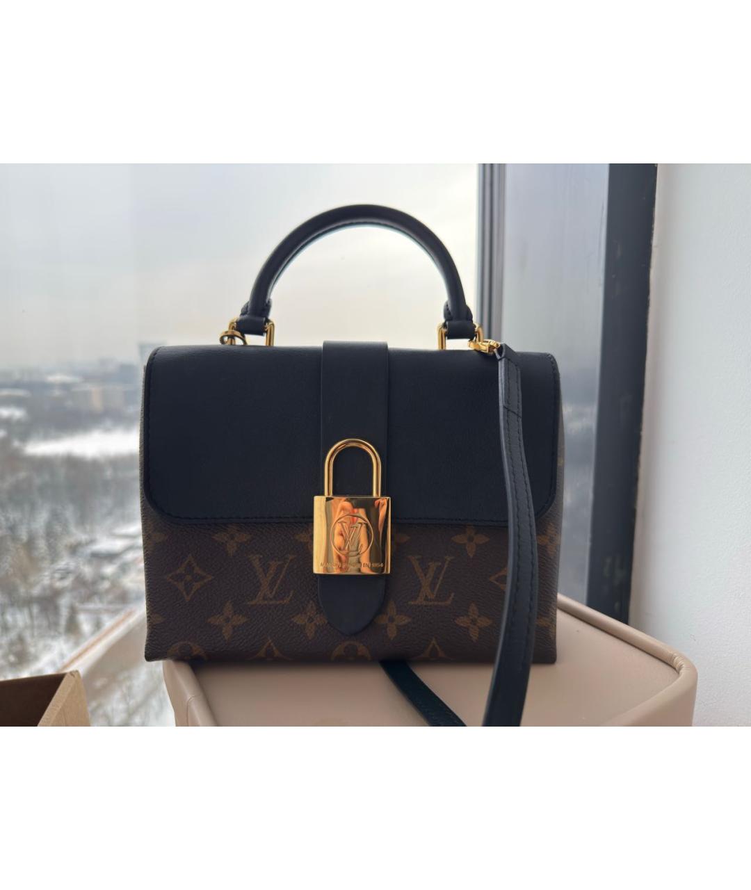 LOUIS VUITTON Коричневая кожаная сумка с короткими ручками, фото 2