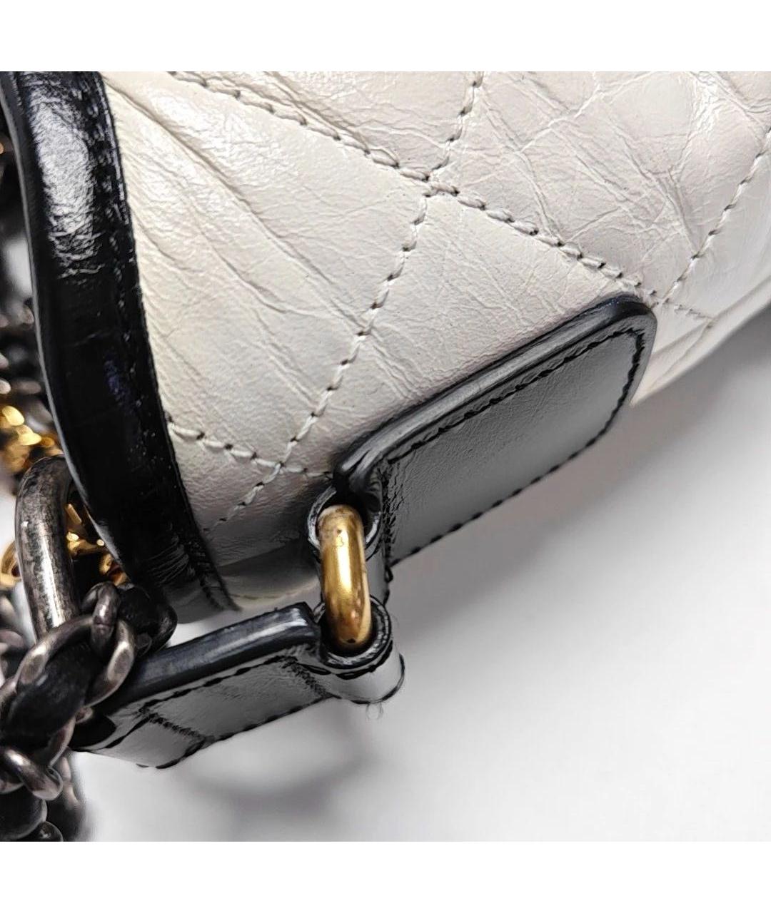 CHANEL Белая кожаная сумка через плечо, фото 8