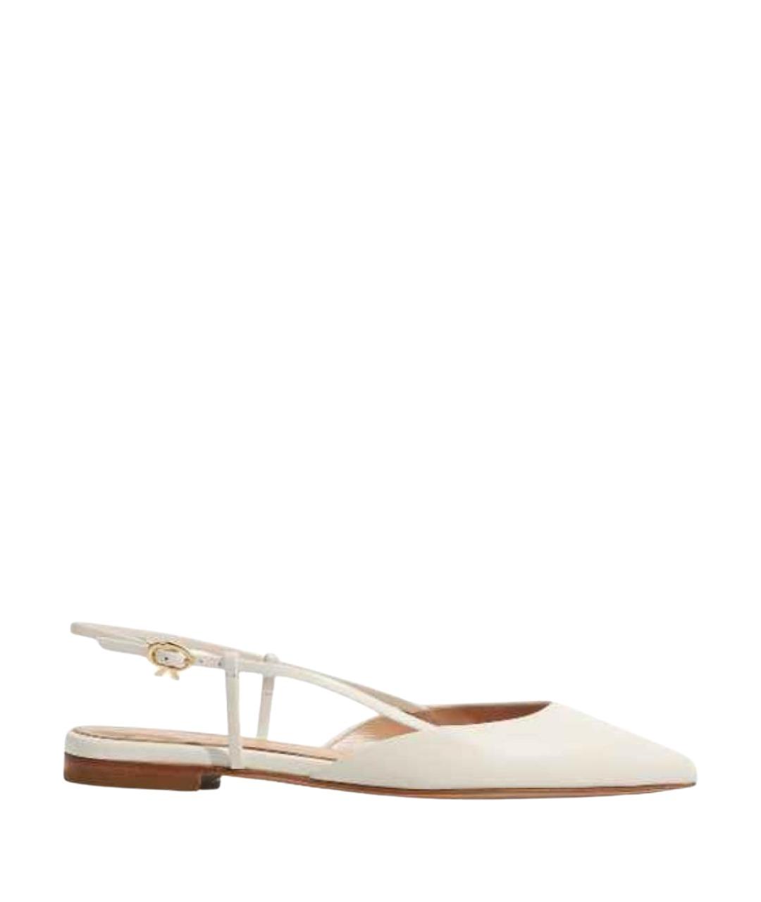 GIANVITO ROSSI Белые кожаные босоножки, фото 1