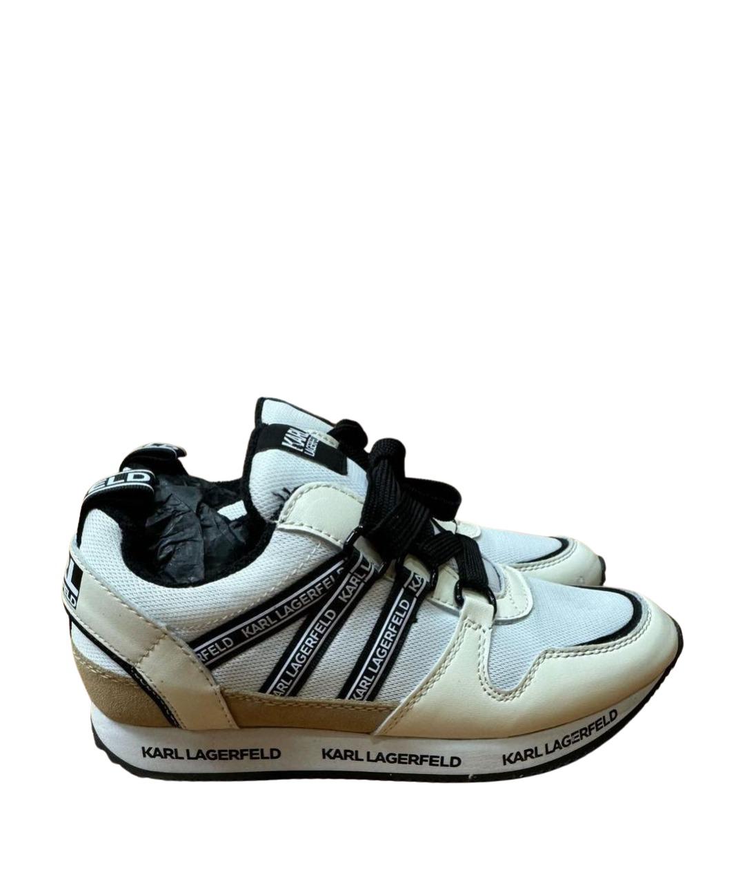 KARL LAGERFELD Белые кожаные кроссовки, фото 1