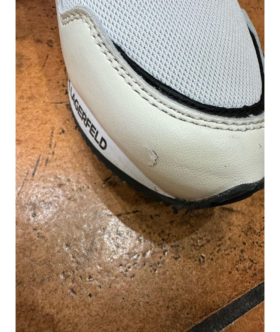 KARL LAGERFELD Белые кожаные кроссовки, фото 7