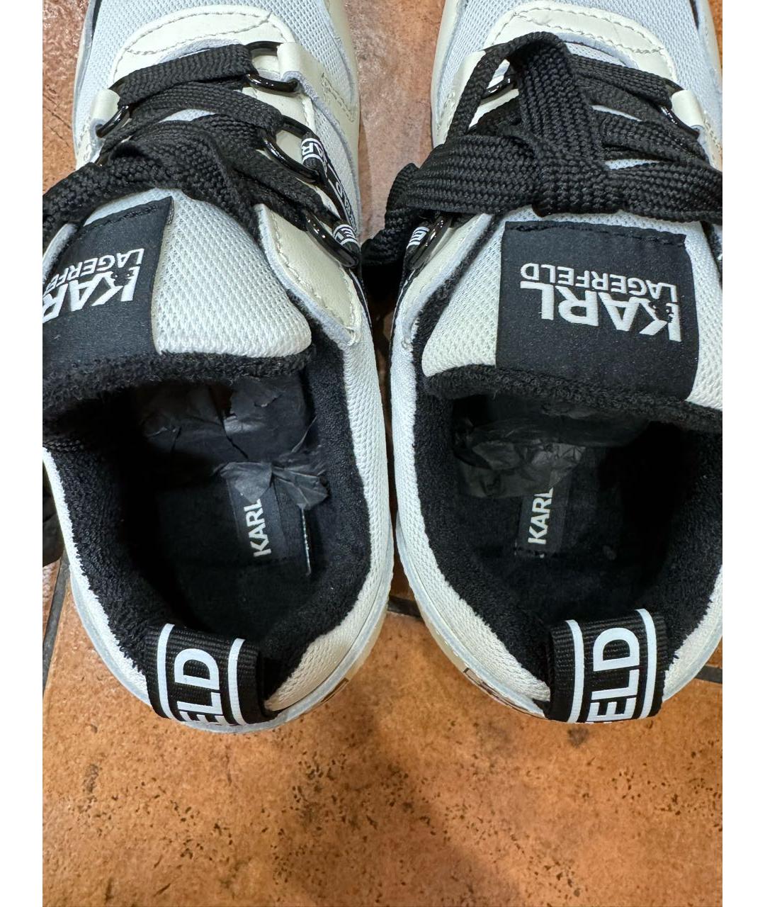 KARL LAGERFELD Белые кожаные кроссовки, фото 3