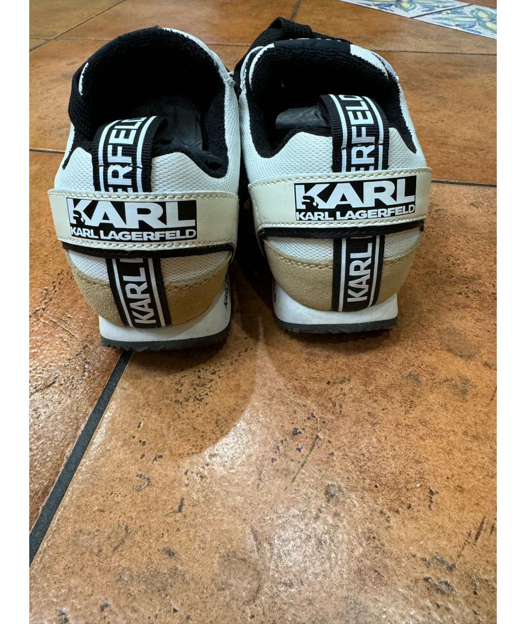 KARL LAGERFELD Белые кожаные кроссовки, фото 4