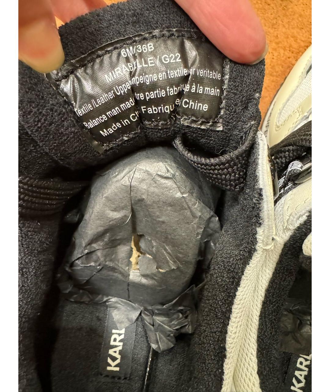 KARL LAGERFELD Белые кожаные кроссовки, фото 5