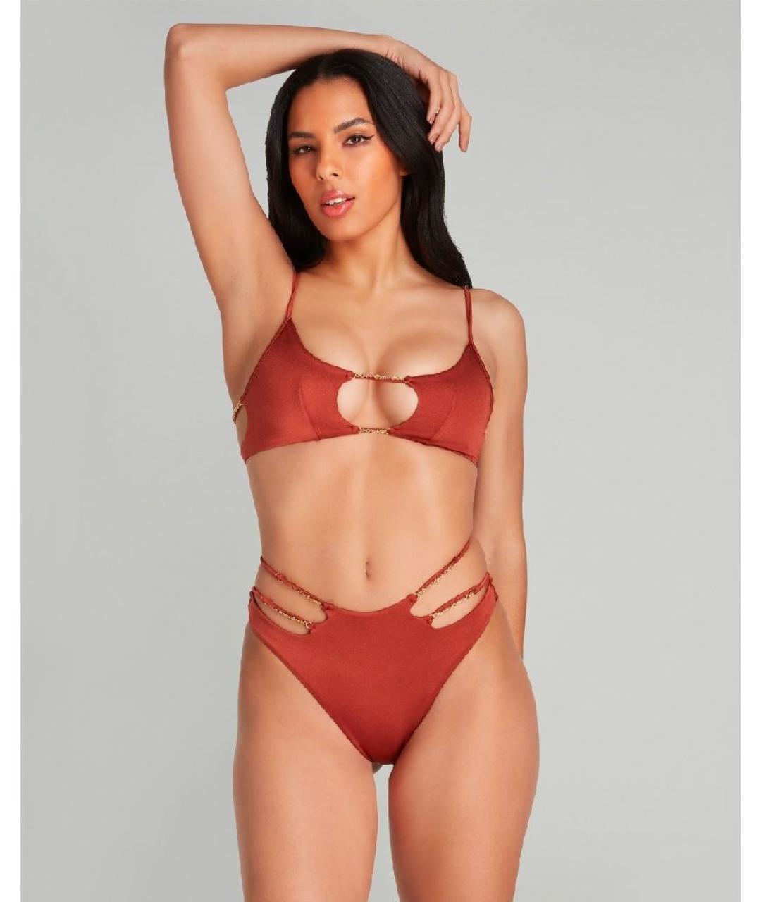 AGENT PROVOCATEUR Коричневый полиамидовый купальник, фото 4