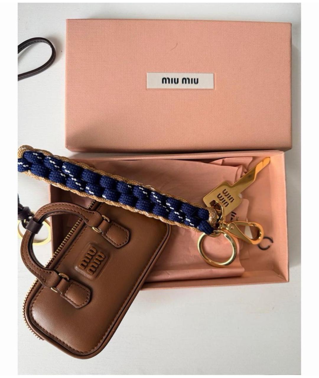 MIU MIU Темно-синий брелок, фото 6