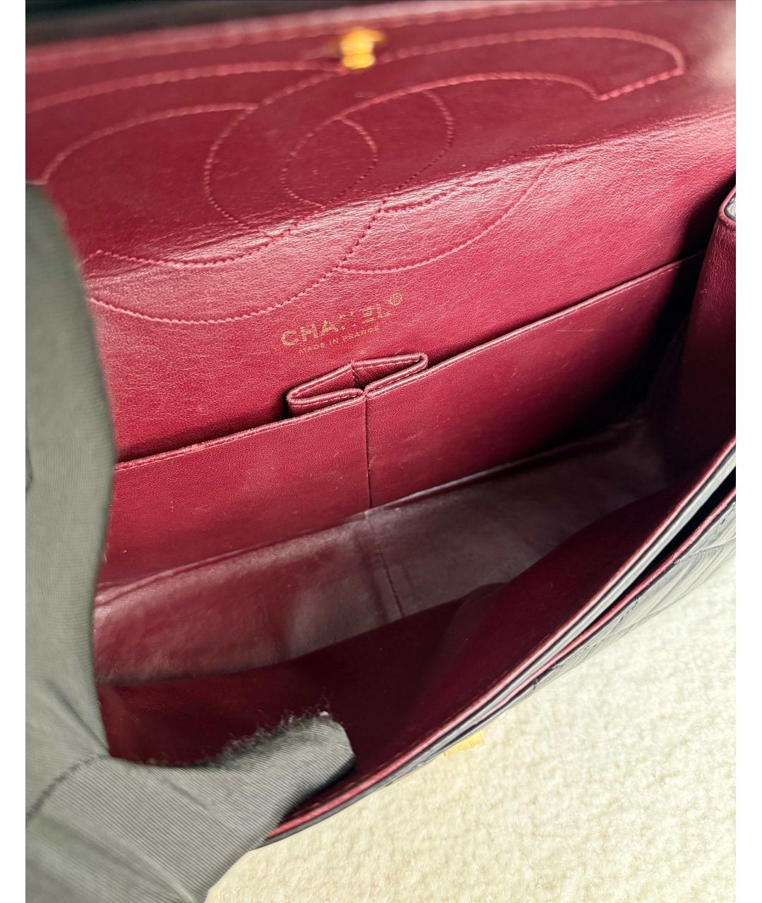 CHANEL Черная кожаная сумка через плечо, фото 7