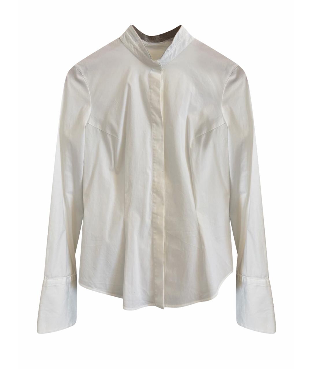 BRUNELLO CUCINELLI Белая хлопко-эластановая рубашка, фото 1