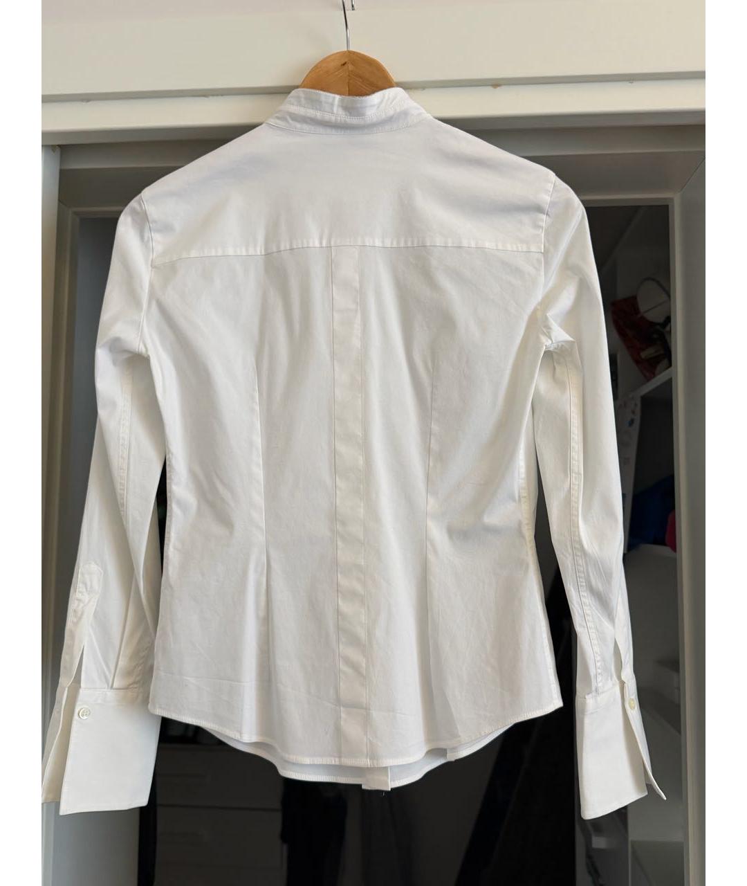 BRUNELLO CUCINELLI Белая хлопко-эластановая рубашка, фото 2