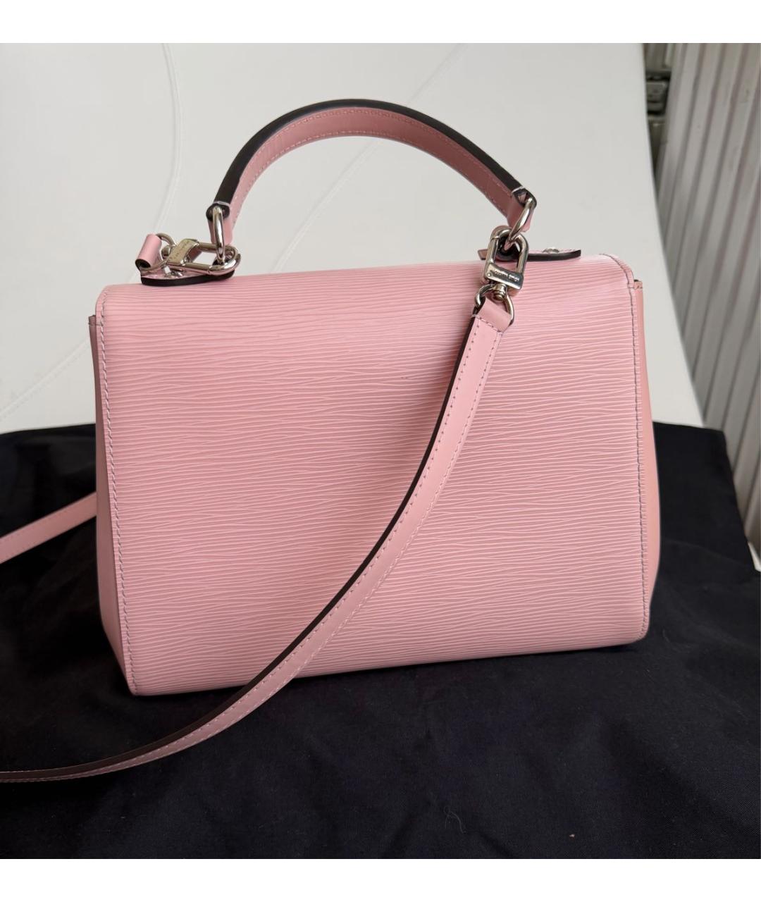 LOUIS VUITTON Розовая кожаная сумка с короткими ручками, фото 2