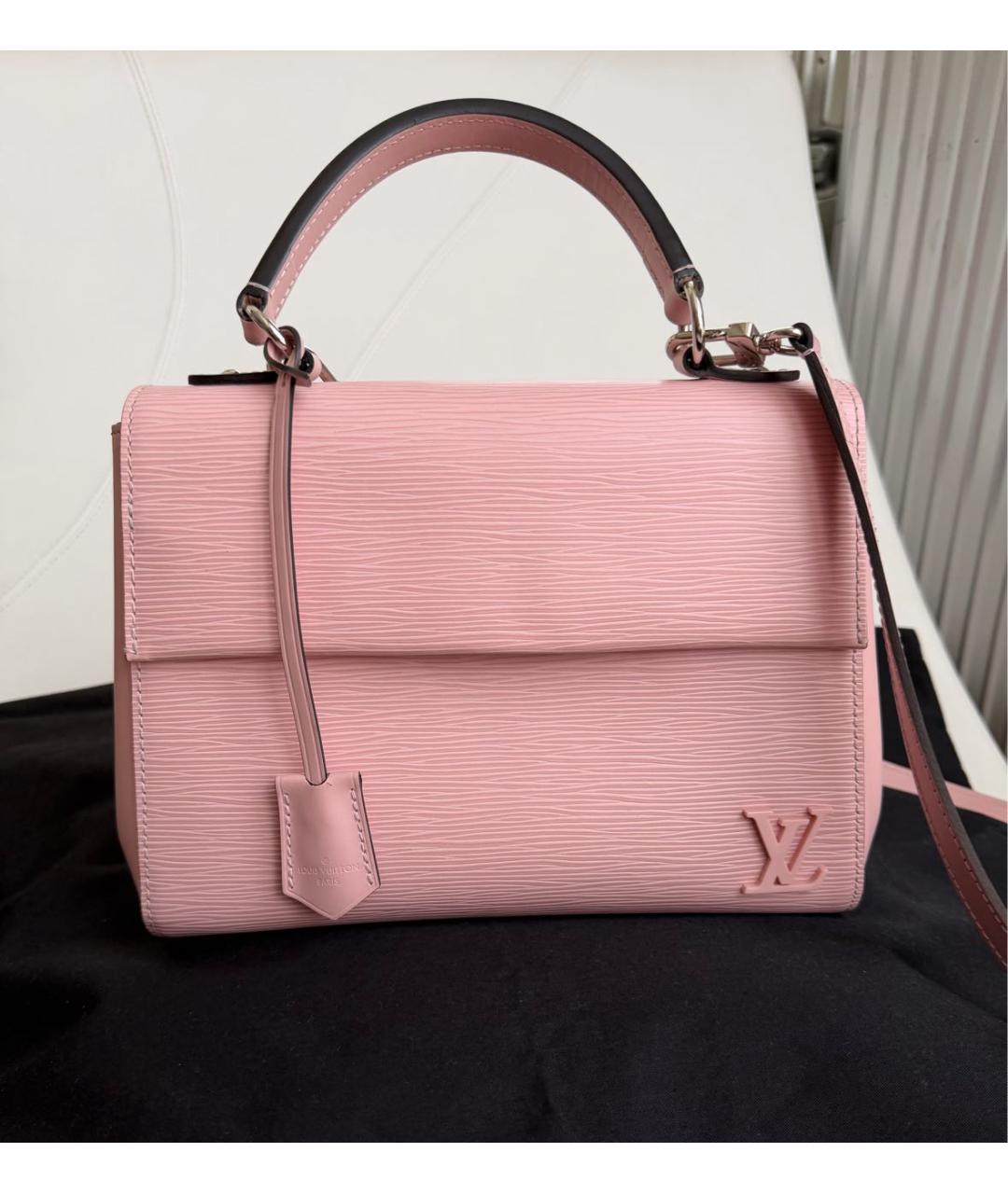 LOUIS VUITTON Розовая кожаная сумка с короткими ручками, фото 7