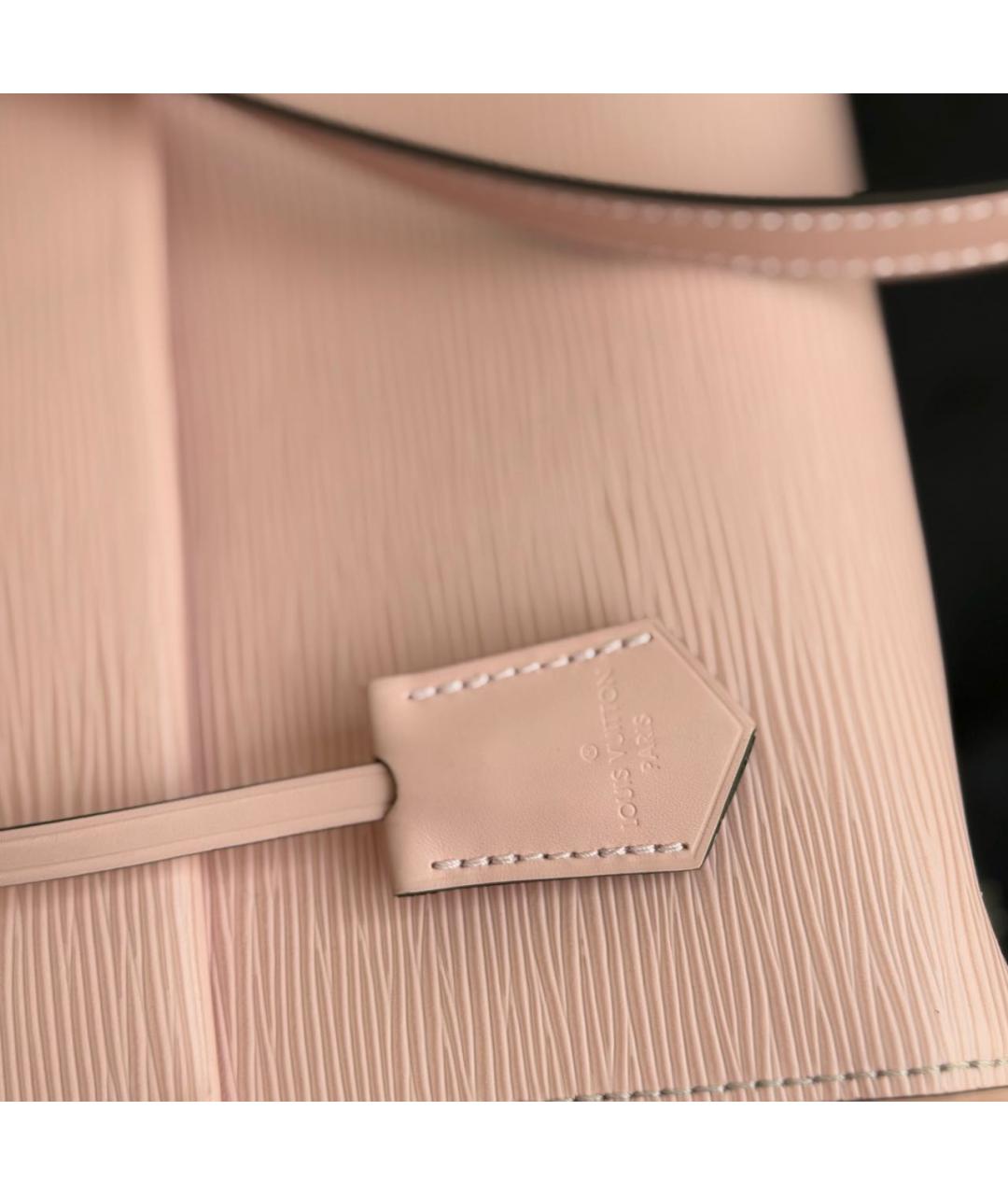 LOUIS VUITTON Розовая кожаная сумка с короткими ручками, фото 5