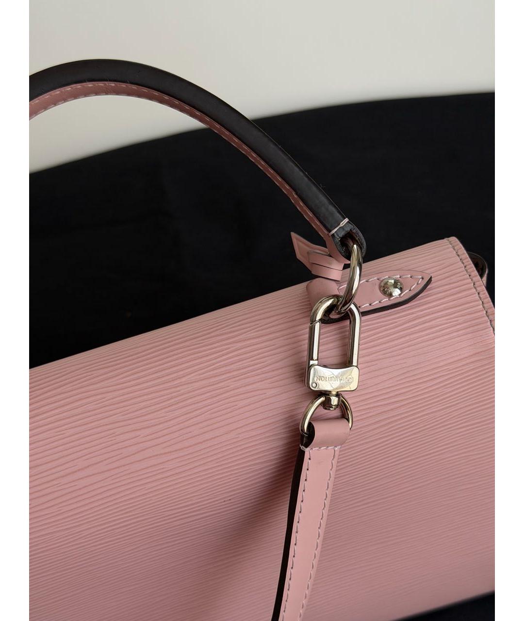 LOUIS VUITTON Розовая кожаная сумка с короткими ручками, фото 6