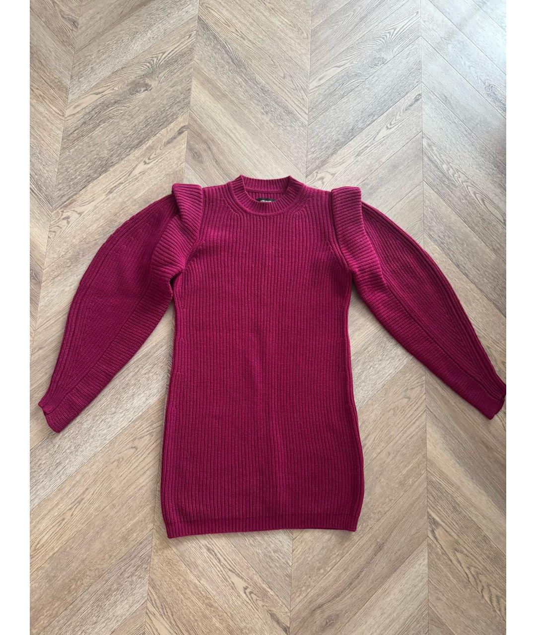 ISABEL MARANT Фуксия кашемировое повседневное платье, фото 7