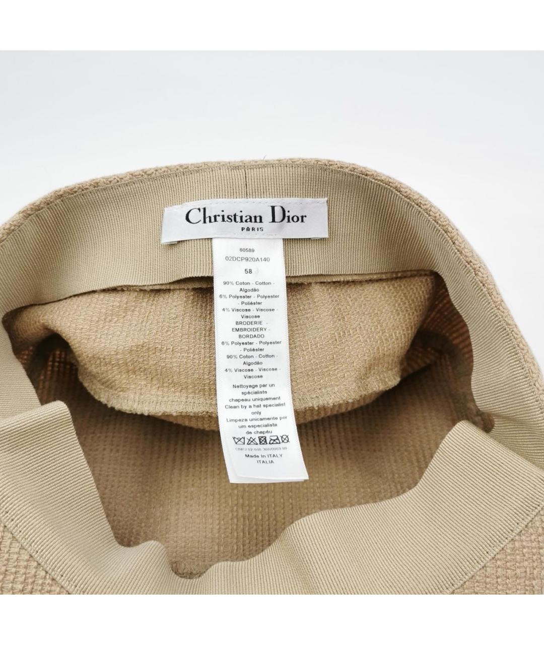CHRISTIAN DIOR Бежевая шляпа, фото 4