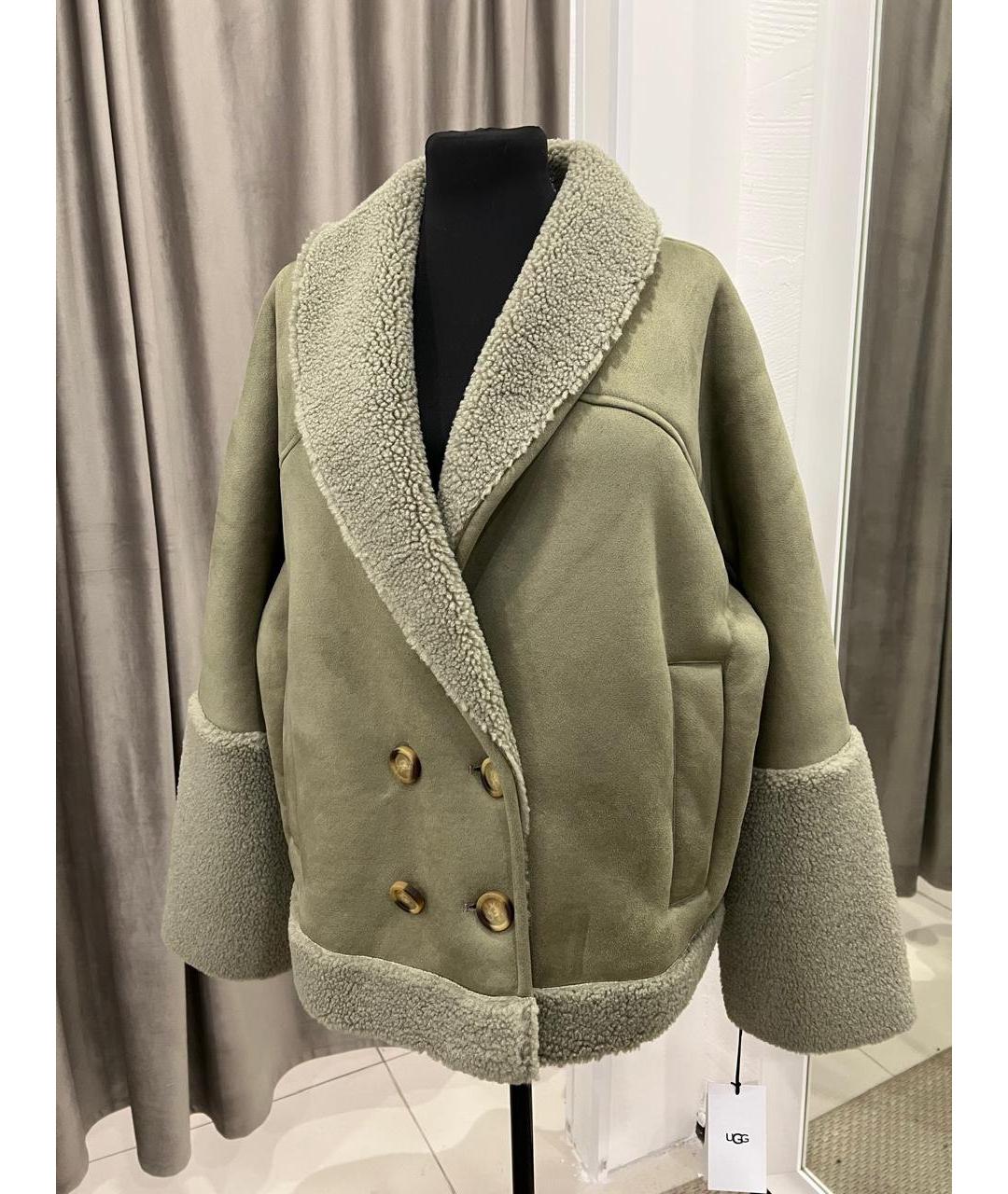 UGG AUSTRALIA Хаки полиэстеровая дубленка, фото 4